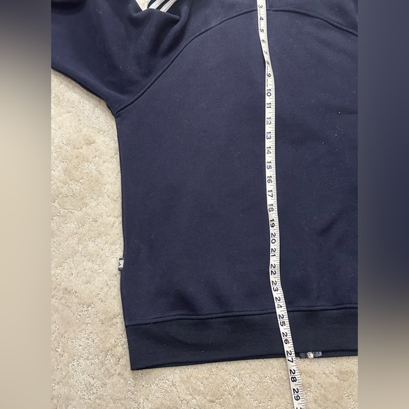 Adidas Three Stripes Sweater Jacket Navy Blue Full Zip M - Picture 9 of 11